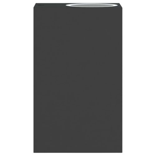 Външни стенни лампи, 2 бр, черен, лят алуминий