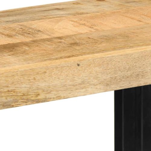 Стенен рафт 70x33x35 cm Масивна груба дървесина Манго