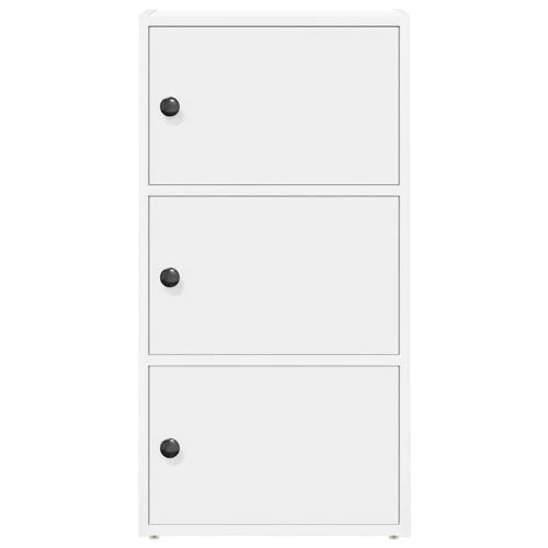 Библиотека, бяла, 40x24x77 см, инженерно дърво