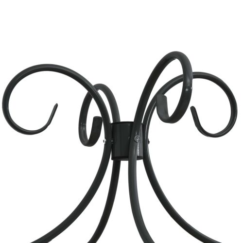 Рамка за легло с балдахин, черна, метал, 140x200 cм