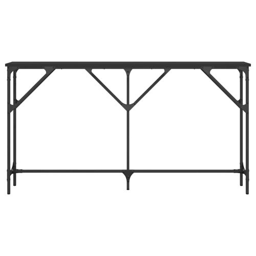 Конзолна маса, черна, 140x23x75 см, инженерно дърво