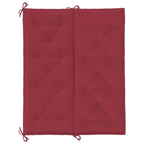 Възглавница за пейка виненочервена 120x(50+50)x7 см оксфорд