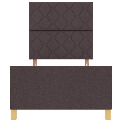 Рамка за легло с таблото Тъмнокафяв 100 x 200 cm текстил