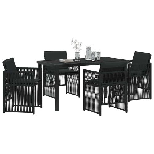 Комплект за хранене в градината 5 pcs Черно