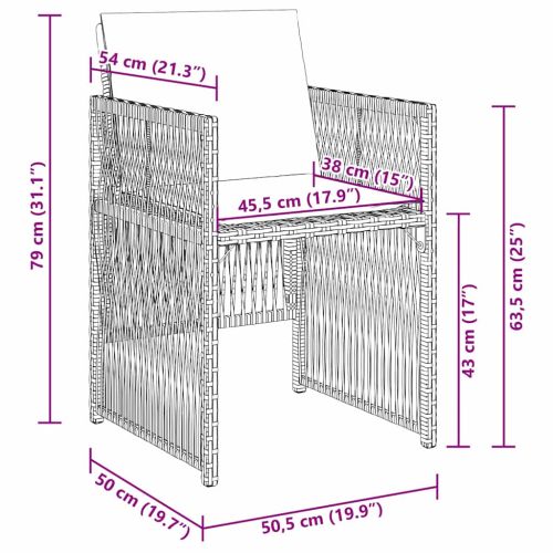 Комплект за хранене в градината 5 pcs Черно