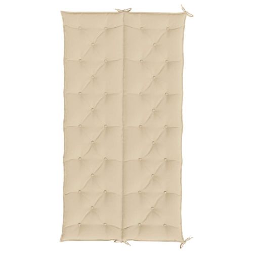 Възглавница за градинска пейка бежова 200x(50+50)x7 см оксфорд