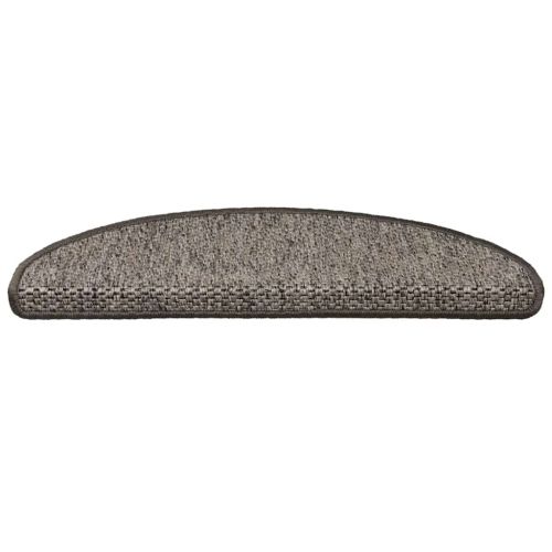 Стелки за стълби сизалена визия 15 бр 65x21x4 см сиво-бежови