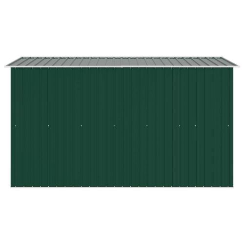 Градинска барака, 257x298x178 см, метал, зелена