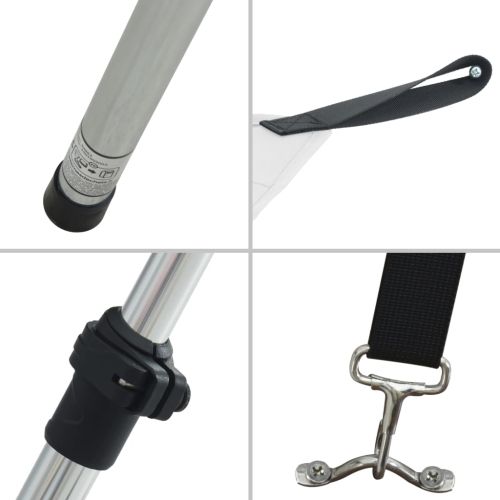 T-Top удължение за сенник бял 170x208x(115-183) см