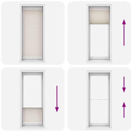 Плисирана щора 90 х 200 см, цвят крем