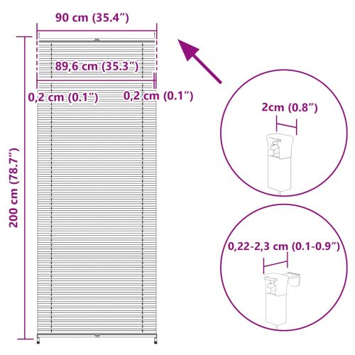 Плисирана щора 90 х 200 см, цвят крем