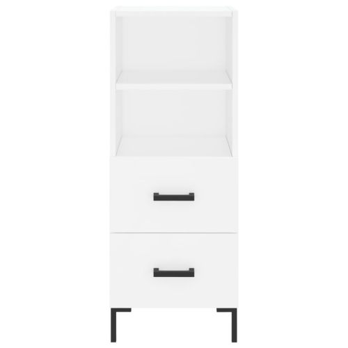 Висок шкаф, бял, 34,5x34x180 см, инженерно дърво