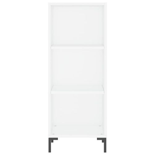 Висок шкаф, бял, 34,5x34x180 см, инженерно дърво