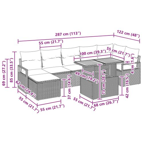 Комплект за хранене в градината 8 pcs Черен и Синьозелен