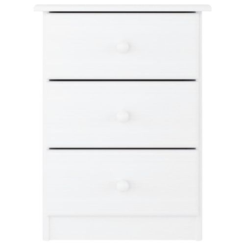 Нощно шкафче бяло ALTA 41x35x55,5 см бор масив