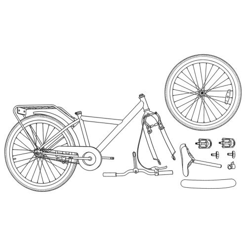 Детски Велосипед 18 инча за 5-7 години Черно