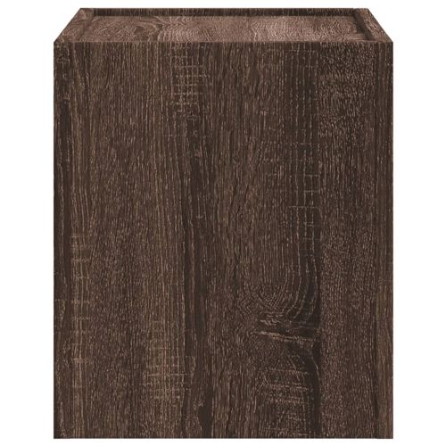 Нощно шкафче за стенен монтаж, кафяв дъб, 45x30x35 см