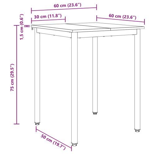 Трапезни маси 60 x 60 x 75 cm МЕТАЛ