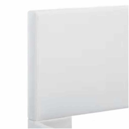 Рамка за легло с LED, бяла, изкуствена кожа, 120x200 cм