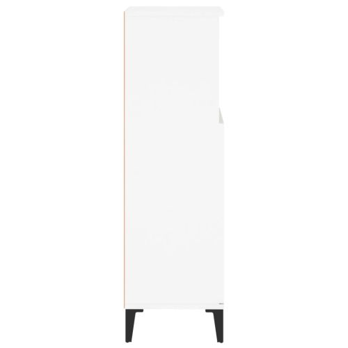 Шкаф за баня, бял, 30x30x100 см, инженерно дърво