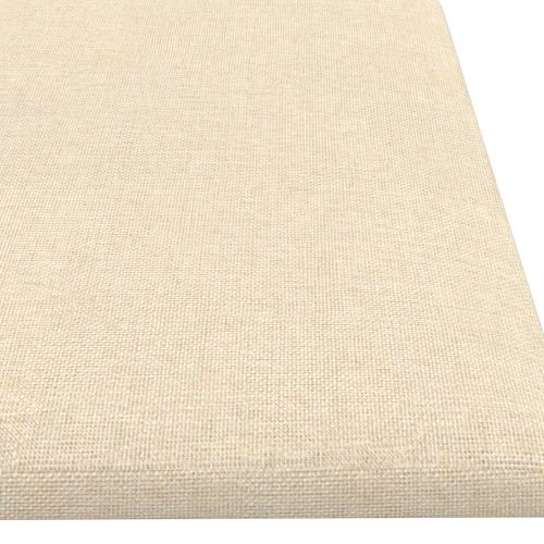 Стенно табло за легло 12 pcs Крем 60 x 15 cm текстил