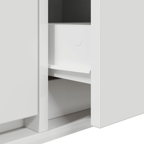 ТВ шкафове, 2 бр, бели, 60x31x25,5 см, инженерно дърво