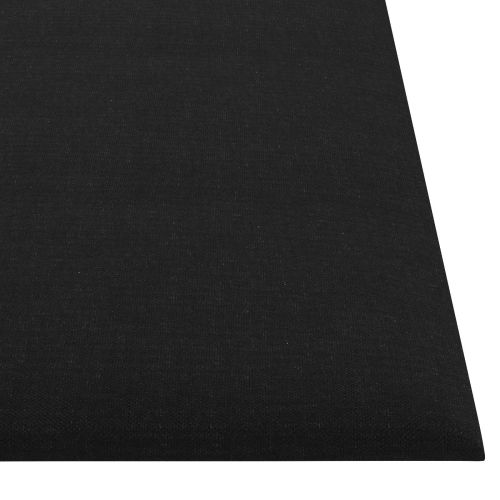 Стенно табло за легло 12 pcs Черно 30 x 30 cm текстил