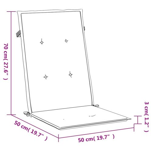 Възглавници за столове с облегалки 2 бр розови 120x50x3 см плат