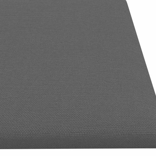 Стенно табло за легло 12 pcs Светлосиво 60 x 15 cm текстил