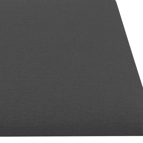 Стенно табло за легло 12 pcs Тъмен сив 60 x 15 cm текстил
