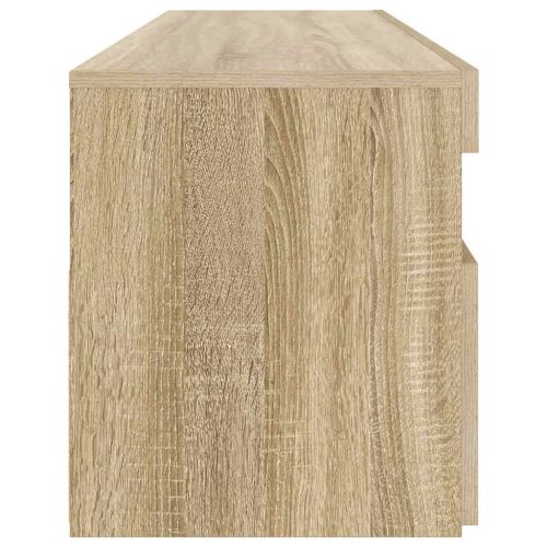 ТВ шкаф с LED осветление, сонома дъб, 90x35x40 см