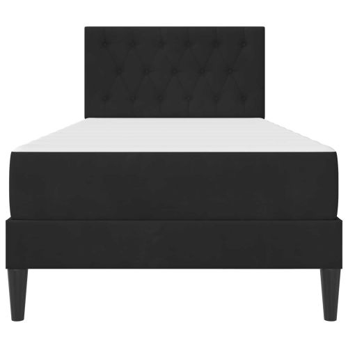 Рамка за легло с матрак с таблото Черен 80 x 200 cm Кадифе