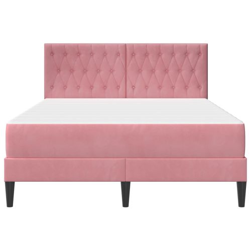 Рамка за легло с матрак Розово 120 x 190 cm Кадифе