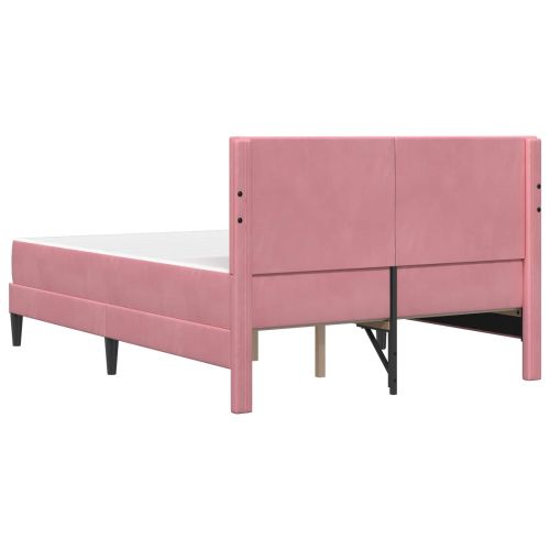 Рамка за легло с матрак Розово 120 x 190 cm Кадифе
