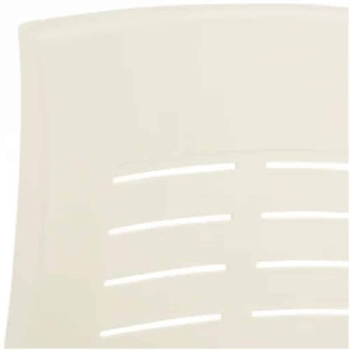 Градински регулируеми столове, 2 бр, пластмаса, бели