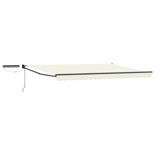 Електрически разтегателен навес Кремав и антрацит 4 x 2 m