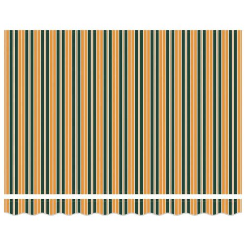 Сгъваем навес Зелен и жълт 350 x 250 cm Полиестер и стомана