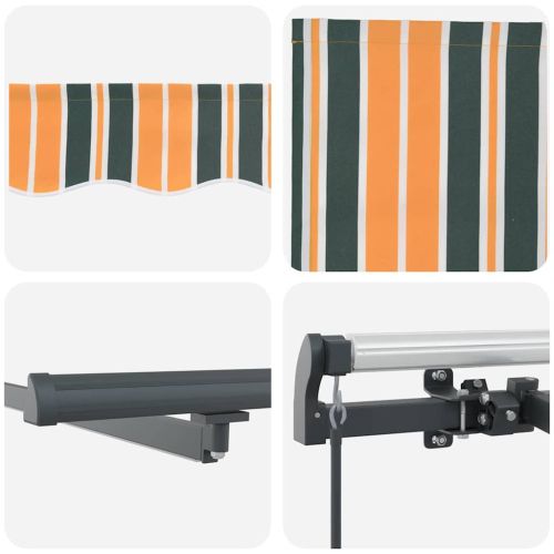 Сгъваем навес Зелен и жълт 400 ×300 cm текстил