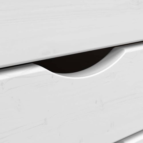 Шкаф с чекмеджета на колелца MOSS, меденокафяв, бор масив