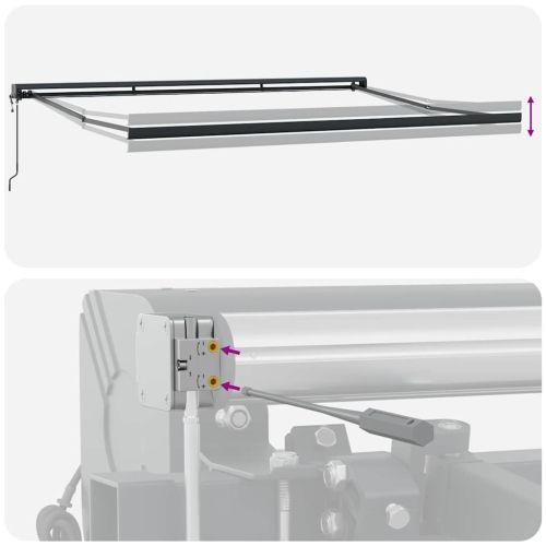 Сенник Зелен и бял 400 x 300 x 165 см Полиестер и алуминий