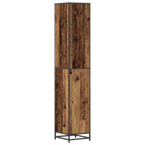 Комплект мебели за баня с рафт Старо дърво 35 x 37,5 x 188,5 см