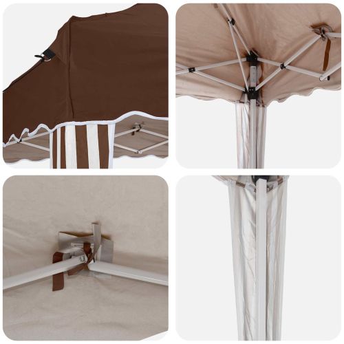 Поп-ъп парти палатка Кафяво 195 x 195 x 245 см