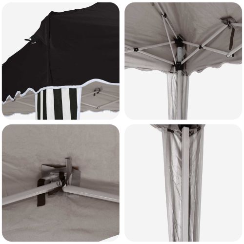 Поп-ъп парти палатка Черно 195 x 195 x 245 см Оксфордска тъкан