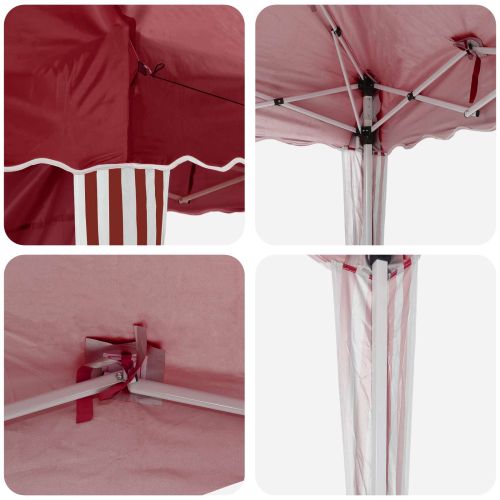 Поп-ъп парти палатка Бургундско червен 195 x 195 x 245 см