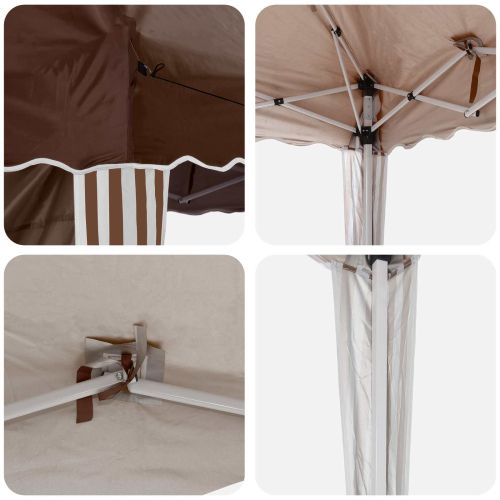 Поп-ъп парти палатка Кафяво 195 x 195 x 245 см Оксфордска тъкан