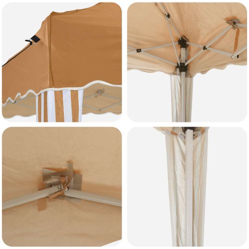 Поп-ъп парти палатка Бежово 288 x 288 x 245 см Оксфордска тъкан