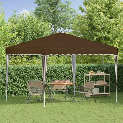 Поп-ъп парти палатка Таупе 288 x 288 x 245 см Оксфордска тъкан