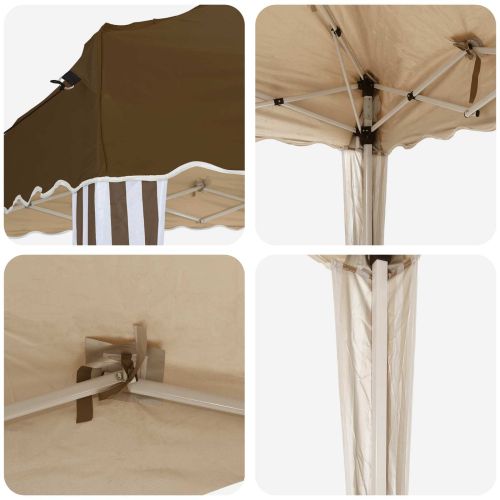 Поп-ъп парти палатка Таупе 288 x 288 x 245 см Оксфордска тъкан