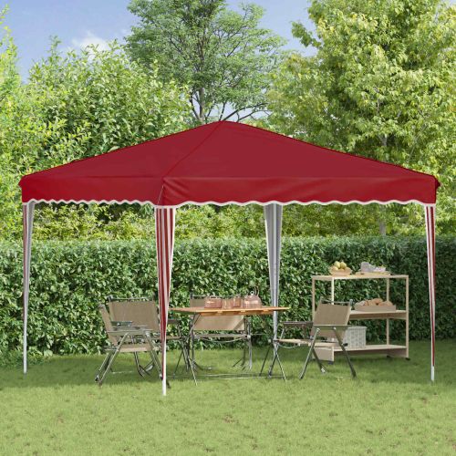 Поп-ъп парти палатка Бургундско червен 288 x 288 x 245 см