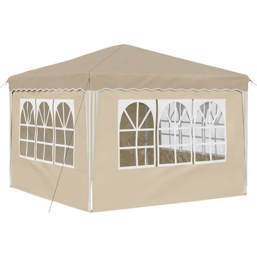 Поп-ъп парти палатка Крем 288 x 288 x 245 см Оксфордска тъкан